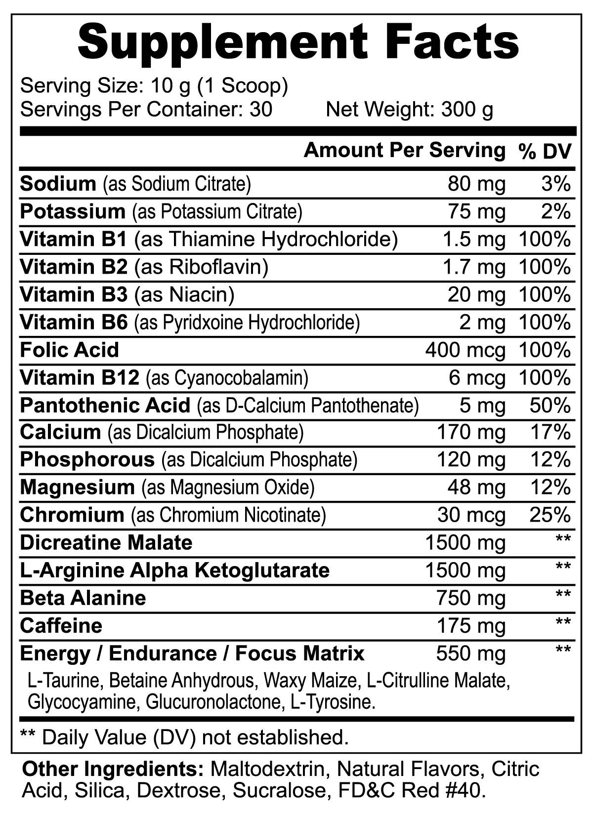 High Voltage Pre-Workout (Fruit Punch)